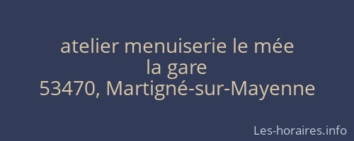 atelier menuiserie le mée
