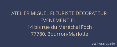ATELIER MIGUEL FLEURISTE DÉCORATEUR EVENEMENTIEL