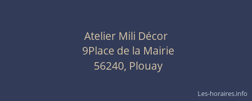 Atelier Mili D&eacute;cor