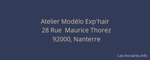 Atelier Modélo Exp'hair