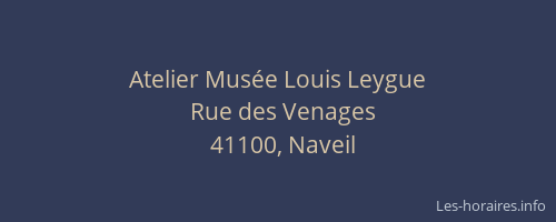 Atelier Mus&eacute;e Louis Leygue
