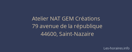 Atelier NAT GEM Créations