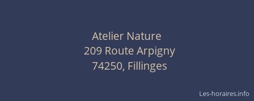 Atelier Nature