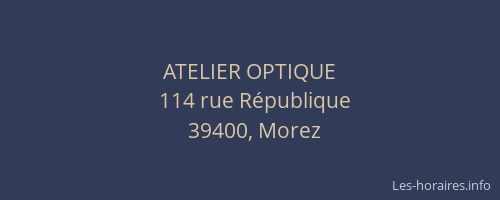 ATELIER OPTIQUE