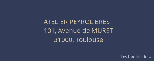 ATELIER PEYROLIERES