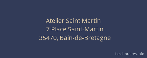 Atelier Saint Martin