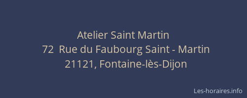 Atelier Saint Martin