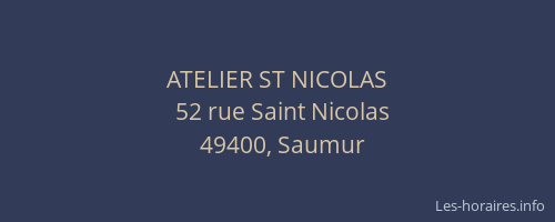 ATELIER ST NICOLAS