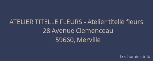 ATELIER TITELLE FLEURS - Atelier titelle fleurs