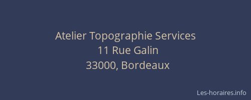 Atelier Topographie Services