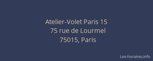 Atelier-Volet Paris 15