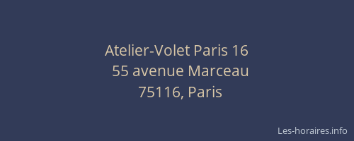 Atelier-Volet Paris 16