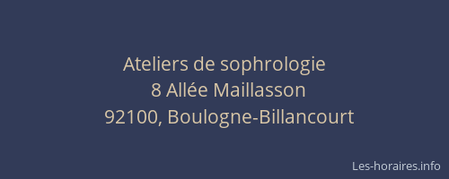 Ateliers de sophrologie