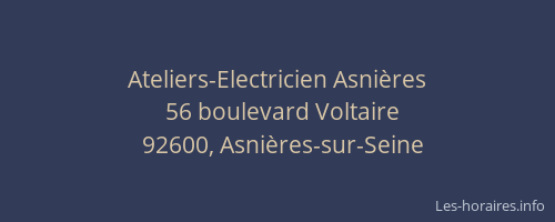Ateliers-Electricien Asnières