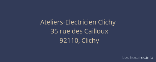 Ateliers-Electricien Clichy