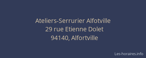 Ateliers-Serrurier Alfotville