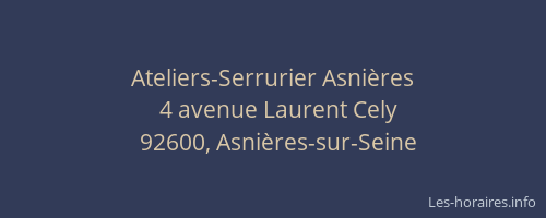 Ateliers-Serrurier Asnières
