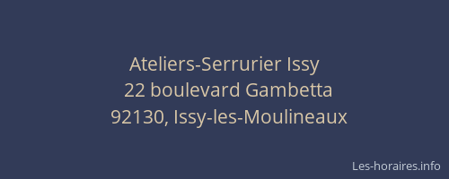 Ateliers-Serrurier Issy