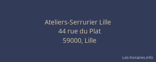 Ateliers-Serrurier Lille
