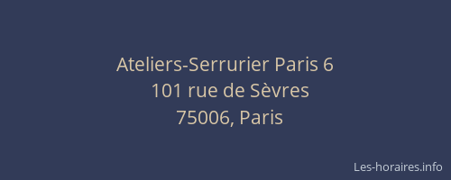Ateliers-Serrurier Paris 6