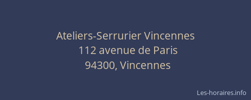 Ateliers-Serrurier Vincennes