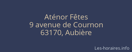 Aténor Fêtes