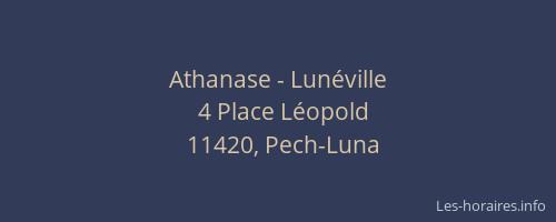 Athanase - Lun&eacute;ville