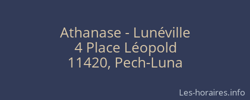 Athanase - Lunéville