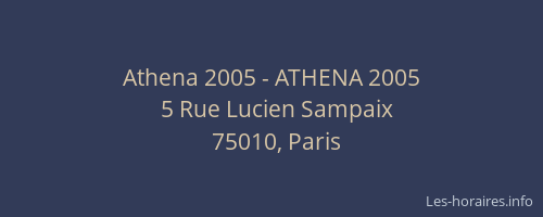 Athena 2005 - ATHENA 2005