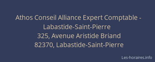 Athos Conseil Alliance Expert Comptable - Labastide-Saint-Pierre