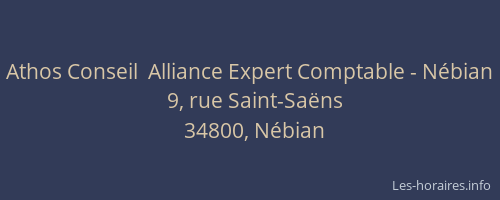 Athos Conseil  Alliance Expert Comptable - Nébian