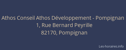Athos Conseil Athos Développement - Pompignan