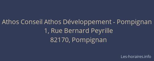 Athos Conseil Athos D&eacute;veloppement - Pompignan