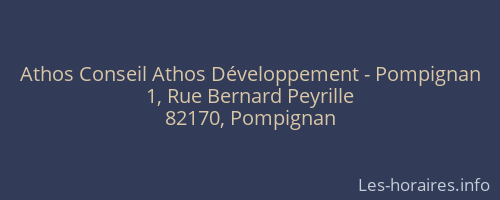 Athos Conseil Athos Développement - Pompignan