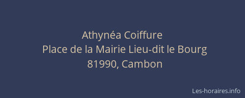 Athyn&eacute;a Coiffure