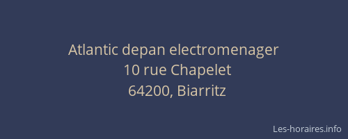 Atlantic depan electromenager