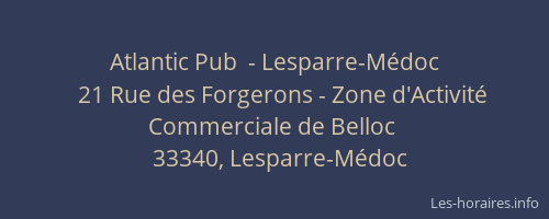 Atlantic Pub  - Lesparre-M&eacute;doc