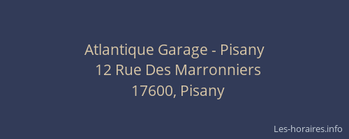 Atlantique Garage - Pisany