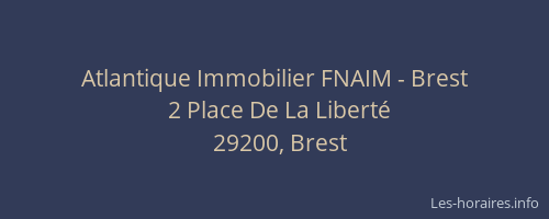 Atlantique Immobilier FNAIM - Brest