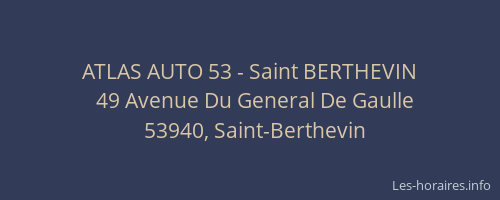 ATLAS AUTO 53 - Saint BERTHEVIN