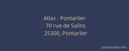 Atlas - Pontarlier