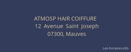 ATMOSP HAIR COIFFURE