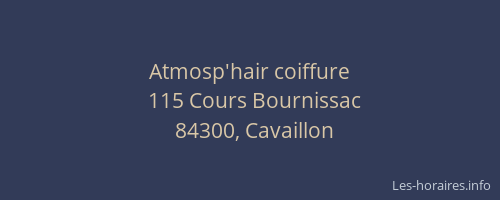 Atmosp'hair coiffure