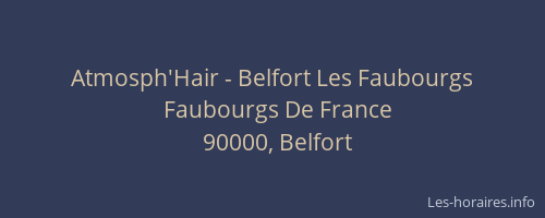 Atmosph'Hair - Belfort Les Faubourgs