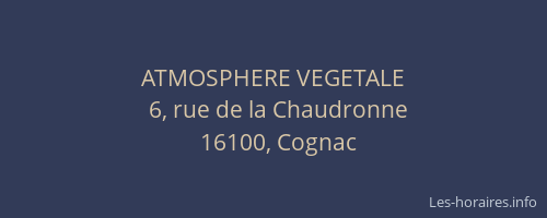 ATMOSPHERE VEGETALE