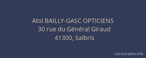 Atol BAILLY-GASC OPTICIENS