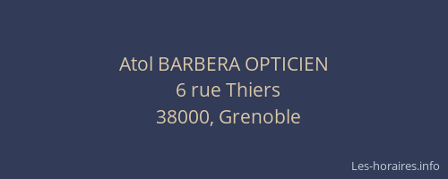 Atol BARBERA OPTICIEN