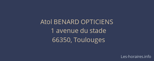 Atol BENARD OPTICIENS