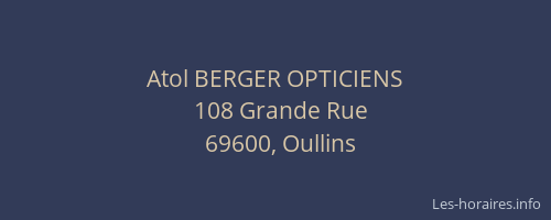 Atol BERGER OPTICIENS