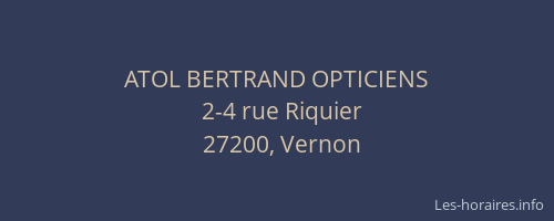 ATOL BERTRAND OPTICIENS